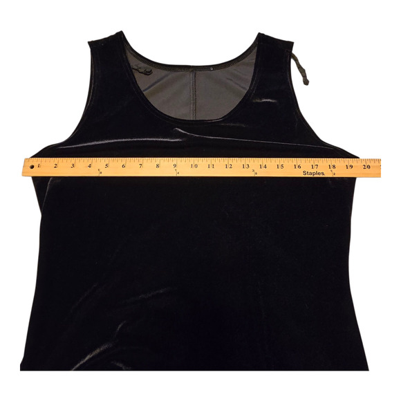 Whimsigoth Black Velvet Maxi Dress Womens Size Large Sleeveless Classic Gothic - Picture 6 of 8